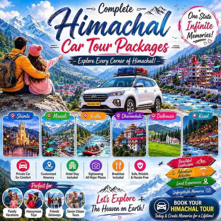 Shimla Manali lakes mountains private car tour