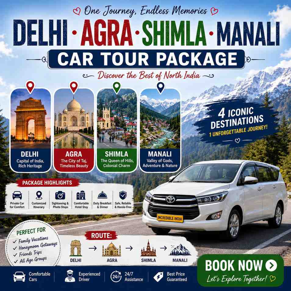Delhi to Shimla Manali Cab Tour Package