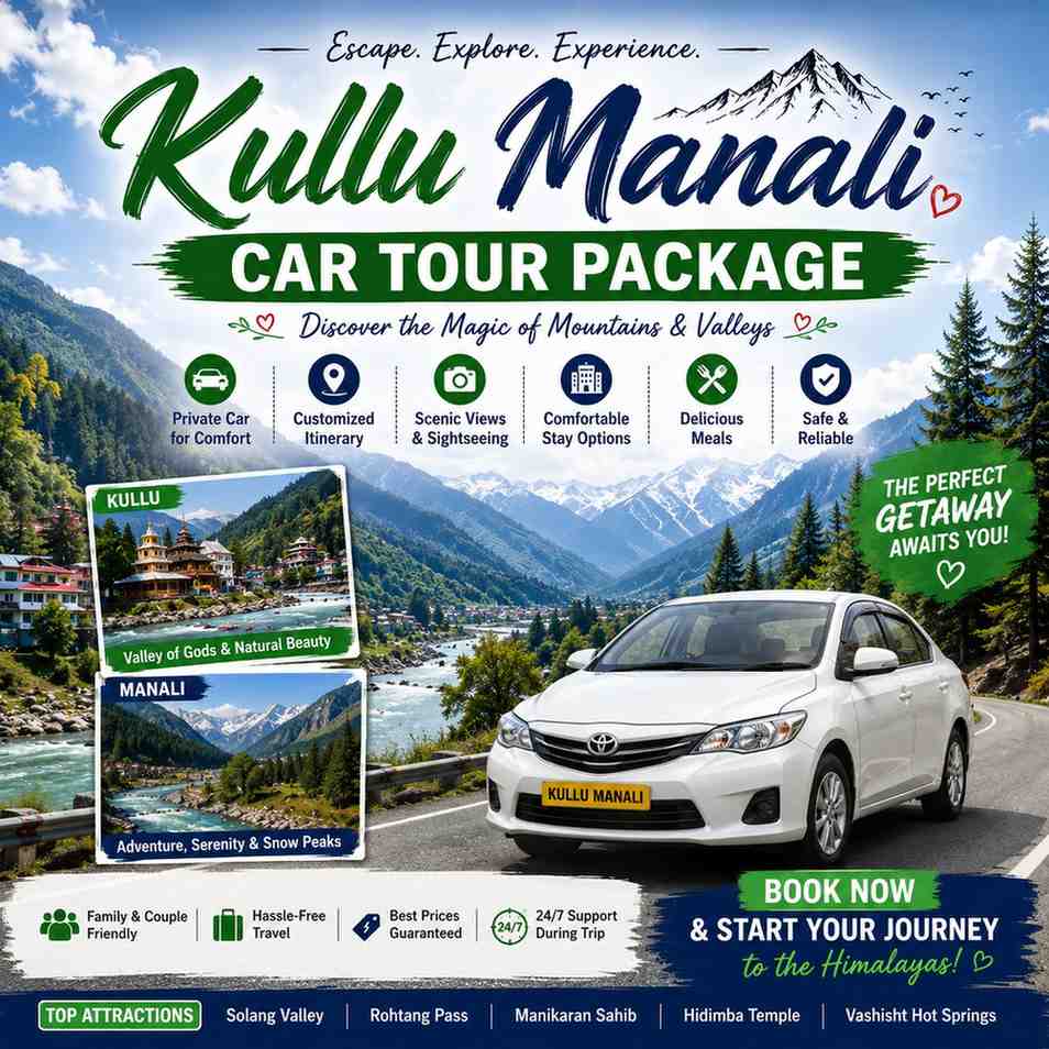 Kullu Manali road trip private cab scenery
