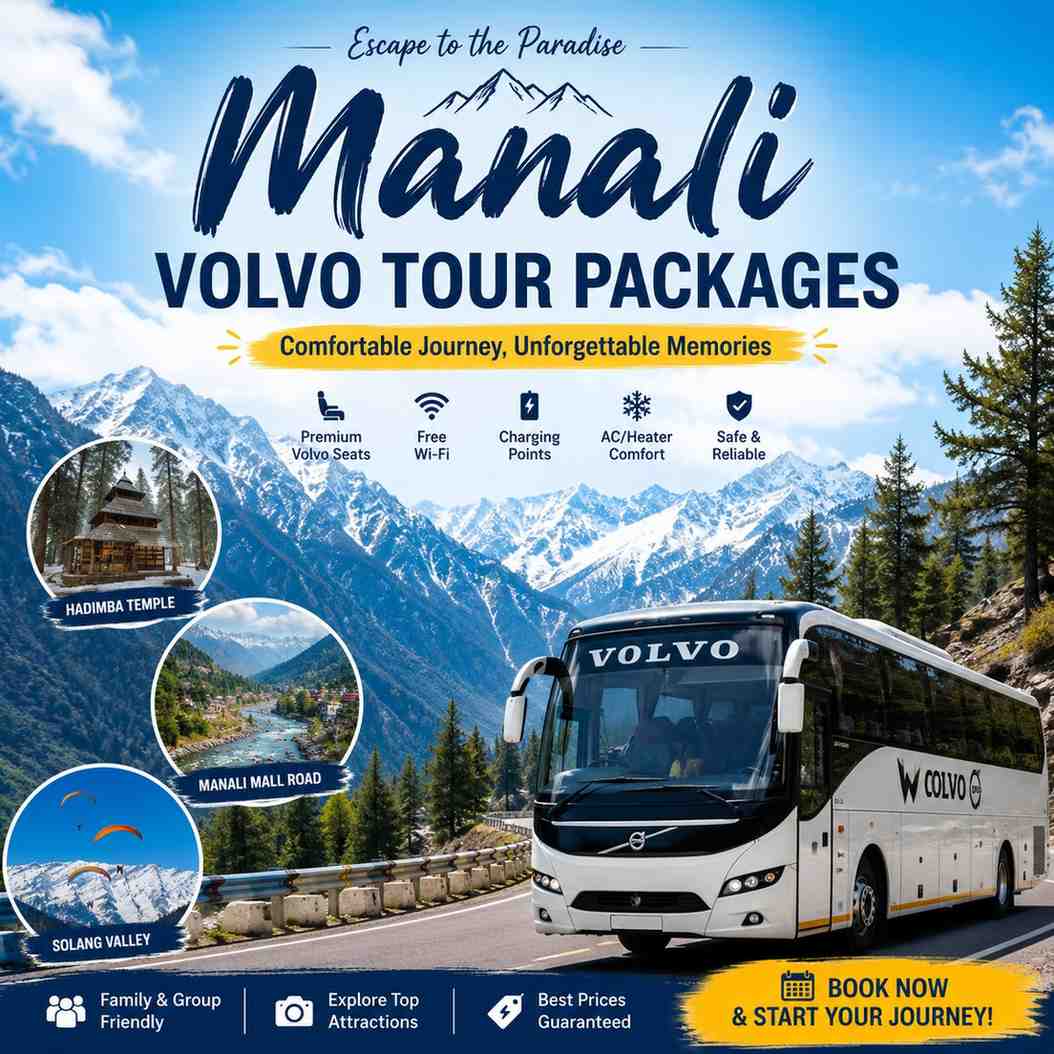 Manali Volvo Tour Package mountains snow view