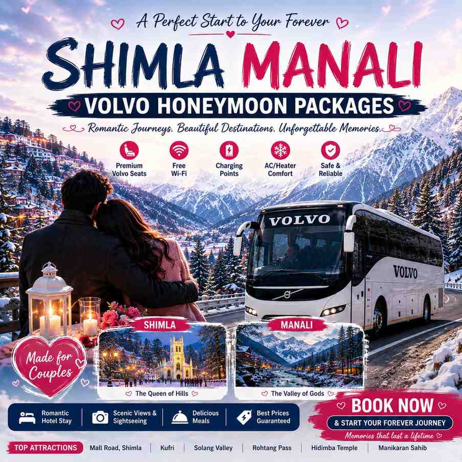 Shimla Manali Volvo honeymoon night stay